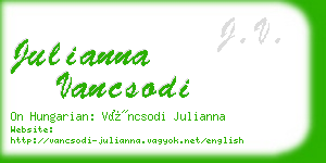 julianna vancsodi business card